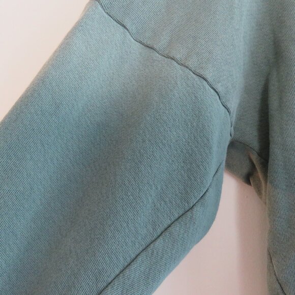 THE GREAT. The Teammate Sweatshirt with Hawk Graphic Double Washed Moss Sz 0 XS - Picture 8 of 16